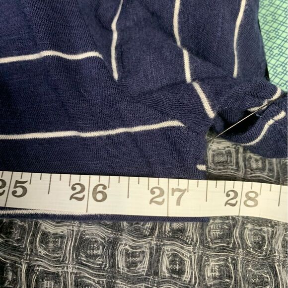 SUSINA Casual Blue with White Stripes Pullover T-Shirt Size M #740 - Picture 8 of 9